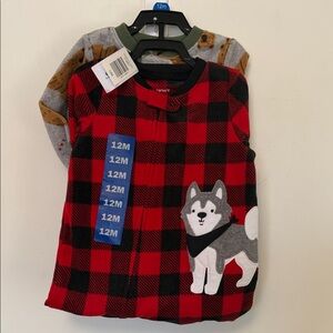 2 Pack- Plaid Baby Onesies
